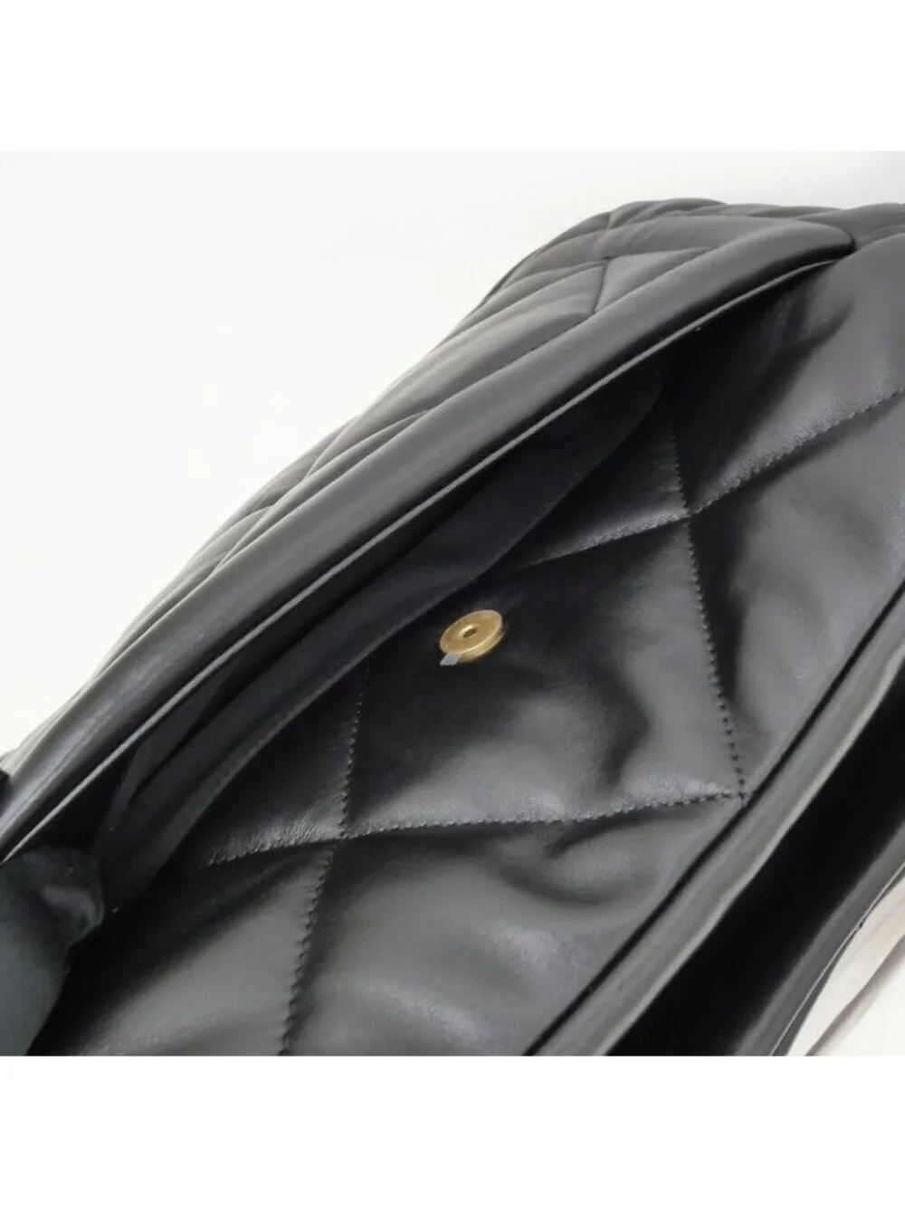 Chanel Shopping Bag As5740 Black Gold Hardware Shiny Lambskin